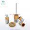Special designed bamboo plus stainless steel bathroom accessories set
