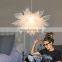 Decorative LED Yarn Flower Pendant Light for Cafe Bar and Dining Room LED Floral Chandelier Creative Hotel Ceiling Lamp