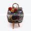 Hand Painted Seagrass Belly Basket Eco Friendly Straw Plant Holder Storage Basket Decor Vietnam Manufacturer
