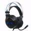adjustable microphone headset stereo over ear game headphone led