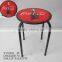 custom pattern metal round chair, vintage bar chair, antique bar chair