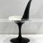 Replica Tulip Side fiberglass chair with cushion designed by Eero Saarinen