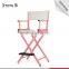 Elegant pink outdoor barber hairdressing makeup chair, aluminum nylon folding lightweight director chair wholesale