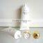 plastic oval tube with plating gold screw on cap for face washing Dia 40mm