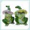 Cute frog resin solar garden light bird feeder