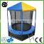 colorful outdoor discount trampoline with roof and safety net for funny games for kids for garden