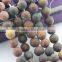 2.0mm Large Hole Hot Selling Round Matte Picasso Jasper Gemstone Loose Beads Approximate 15.5 Inch
