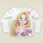 2016 New style 100% cotton water photo print short sleeve girls t-shirt