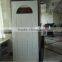 Exterior, Simple Steel Entry Door With Glass And White Frame