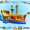 kids outdoor 3d giant inflatable pirate ship slide