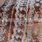 Vintage Gold Flower Embroidery Lace On Black Tulle Mesh Trimming