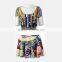 African print custom spaghetti strap two piece dress