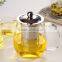 1100ml streamlined design Borosilicate Glass Tea Pot With Stainless Steel Infuser Tea Pitcher Teapot