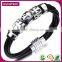 2016 Trending Products Mens Laser Cut Leather Bracelet