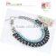 Latest American and European Fashion Exquisite Resin Oval Alloy 925 sterling silver statement necklace in Stock