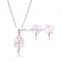 Wholesale Latest Design Fashion Necklaces Women Luxury Statement Diamond Jewelry Set SKJT0558