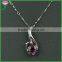 New style trend AAA purple cubic zirconia fashion 925 sterling silver gemstone pendants