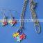 autism enamel heart puzzle piece charm silver metal key chain