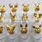 High Quality Twelve Animals Zodiac Gold-plated Wine Cup Set/wine glass set of 12