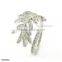2015 Latest Design Diamond Copper Ring Plated Gold Wedding Ring Supplier