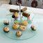 Custom Pattern 2 Tier glass cake stand
