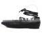 CX113 2017 trendy toe pointy lady crossed tie flat ballerina shoe