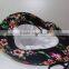100% polyester wide brim flower bucket hat wholesale