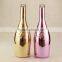 Colorful Electroplated Glass Bottle Golden Glass Wine Bottle White Glass 750ml Liquor Bottle