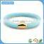 Best Selling Hot Chinese Products Light Blue Greek Leather Bracelet