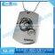 Blank mirror finishing print logo aluminum dog tag