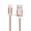 Factory Wholesale Pink Nylon Braid MFI certified Cable for iphone