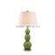 Factory wholesale ball shape ceramic modern table lamps for hotel design with fabric shade supply american style table lamp