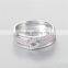 New Design Silver 925 Ring Band With Pink and White Stones