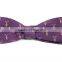 2016 latest fashion custom made plaid self-tie skinny mens bow tie