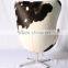 Modern Arne Jacobsen Replica Pony Egg Chair Cowhide