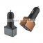 High quality universal 3 usb car charger, for iphone samsung nokia 6110 with aluminum circle