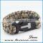 Wholesale Paracord bracelet with latest features like compass, knife , whistle and fire starter