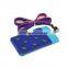 Fashion Rivet Studs Leather Credit ID Card Holder With Lanyard For Men And Women