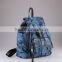 3510-2016 day and night use unisex large capacity blue camouflage nylon backpack