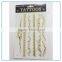 New Fashionable stock metallic flash body flash tattoo gold foil stickers