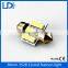 36mm 3528 12smds LED festoon light rear license plate lamp car led reading roof bulb