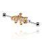 Cool skull snake gekko industrial barbell