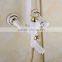 2016 Newly US wall mounted White Painting Baked bath&Shower Faucet Set Rain 8 inch Shower Head With Brass Handle Shower Golden