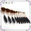 Professional make up set 10pieces BB cream tooth foundation brush rose gold oval makeup brush set wholesale