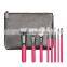 8pcs luxury pink makeup brush set Tightline Liner Precise Lip Line Brush with quality makeup brush case