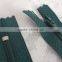 20.5 inch Green Closed Bottom Coil Zipper, Nylon Closed End Zipper