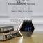 Multifunction Mirror Glass Alarm Clock Night Lights Snooze Light-emitting Thermometer Digital Wall Clock Brightness USB cable
