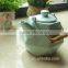 Customize logo porcelain chinese tea pot with steel handle