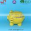 BSCI Audit Factory yellow ceramic Piggy Bank for Kids, Coin Bank Adorable