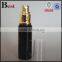 30ml cost price  china black glass bottle gold metal spray cosmetic toner silk screen printing bottle glass manufacture